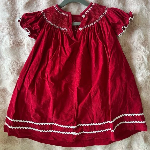 Classic Whimsy corduroy Easter Cross Smocked dress size 2t - Picture 2 of 3